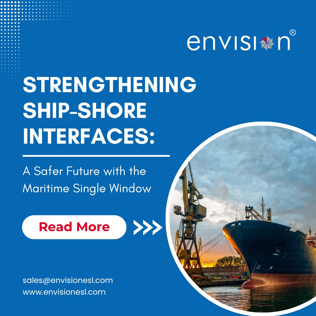 Envisionesl's tweet image. The Maritime Single Window isn’t just a policy—it’s a catalyst for smarter, faster, more connected ports. 

Read the blog - envisionesl.com/blog/strengthe…

#MaritimeDigitalization #SmartShipping #PortTech #Envision #ShipShoreInterface #IMO2024