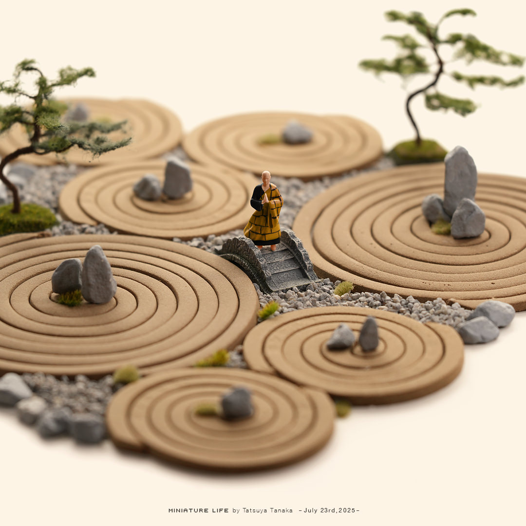 蚊を寄せ付けない枯山水