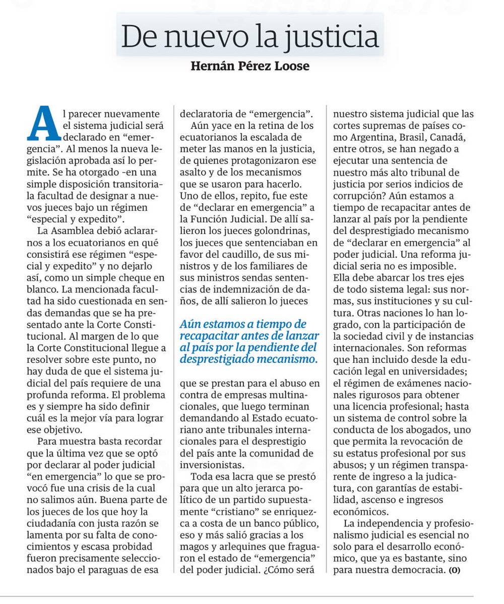 Comparto mi columna de hoy en ⁦<a href="/eluniversocom/">El Universo</a>⁩