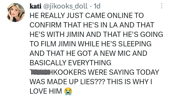 Iivserene's tweet image. there’s a post circulating where 🐻’s name has been replaced with “trash,” and it’s already approaching 10k likes. please report the post for targeted harassment and block the account.
x.com/jikooks_doll?t…