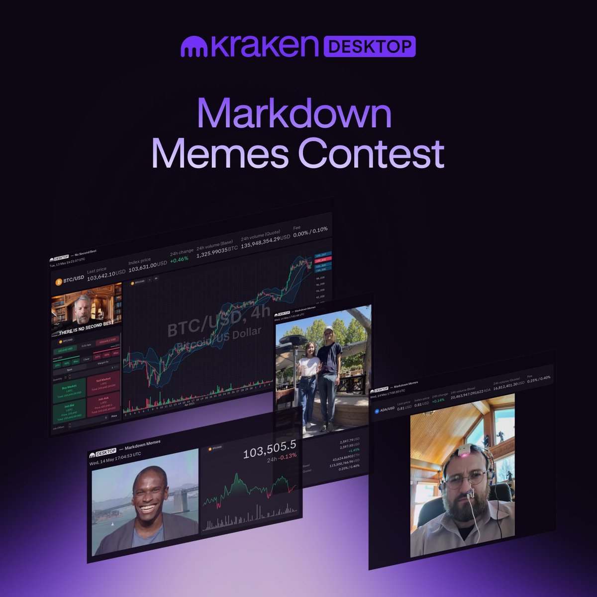 KrakenDesktop's tweet image. 📣 We are launching a Markdown Memes Contest!
Share a Kraken Desktop Layout (with your Kraktag) below this post that incorporates an original meme for a shot at 3 x $400 in prizes 💸
📜 T&Cs below