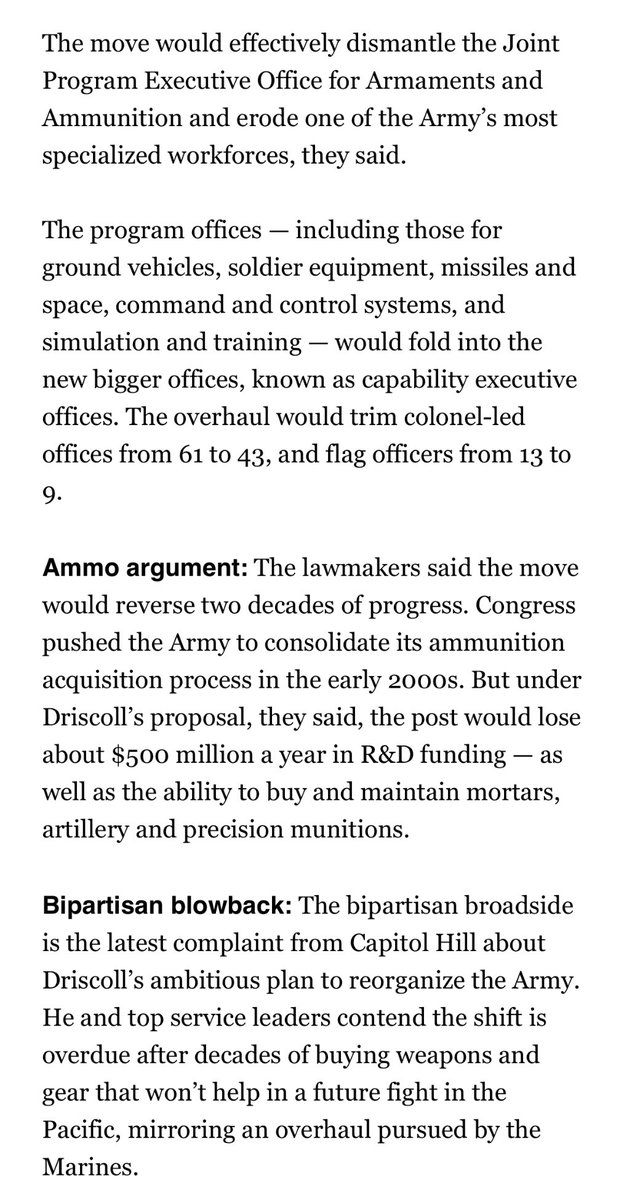 connorobrienNH's tweet image. NEW this AM: Nearly the entire New Jersey delegation is urging the Army to back off its major acquisition reform plan.
In a letter organized by Mikie Sherrill, NJ lawmakers say the plan would “cripple” Picatinny Arsenal and cost it ~$1B and 1,000 jobs.
More in @morningdefense