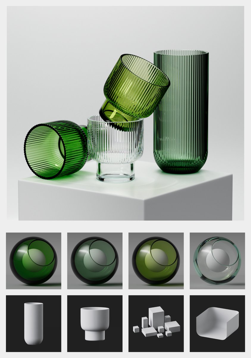 GSG3D's tweet image. Recipe for the perfect glass render:

Model → Lighting → Glass shader. All in Studio. Mix responsibly.