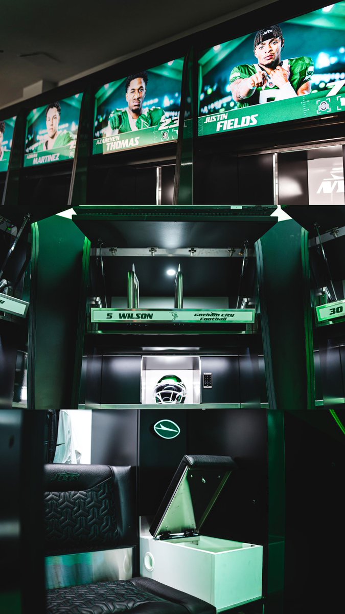 -230 square foot 3D Jets logo
-sauna with a sound system
-barbershop with refurbished chairs from the 1950s

only a few of the details in the new locker room