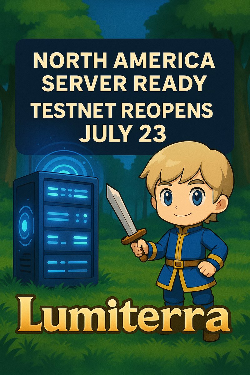 NasiruM05883104's tweet photo. The excitement surrounding the debut of the new @LumiterraGame NA Test Server is incredible!   Let's push this test phase to its furthest and work together to create a better game as the grind continues on July 23. #Web3Gaming #GameFi #Lumiterra #Testnet #NAserver #KaitoYapp https://t.co/se0C06NtGK