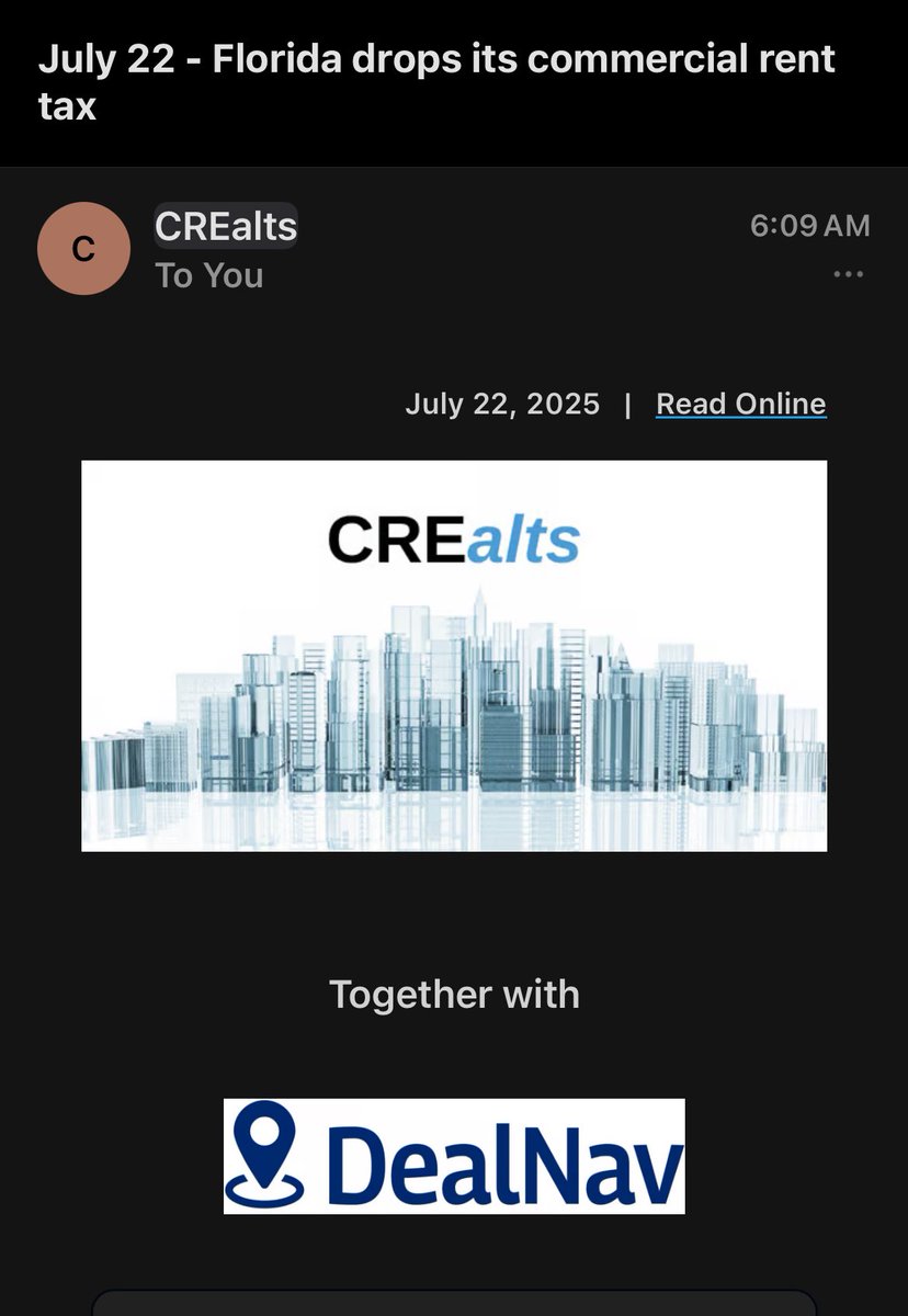 acquisizioni's tweet image. Interested in “alternative” CRE asset class news?
(Senior & Student Housing, iOS & cold storage, life science & medical, etc)
Check out @CREalts !!
Incredibly excited to be collabing w/ them on the launch. 🚀