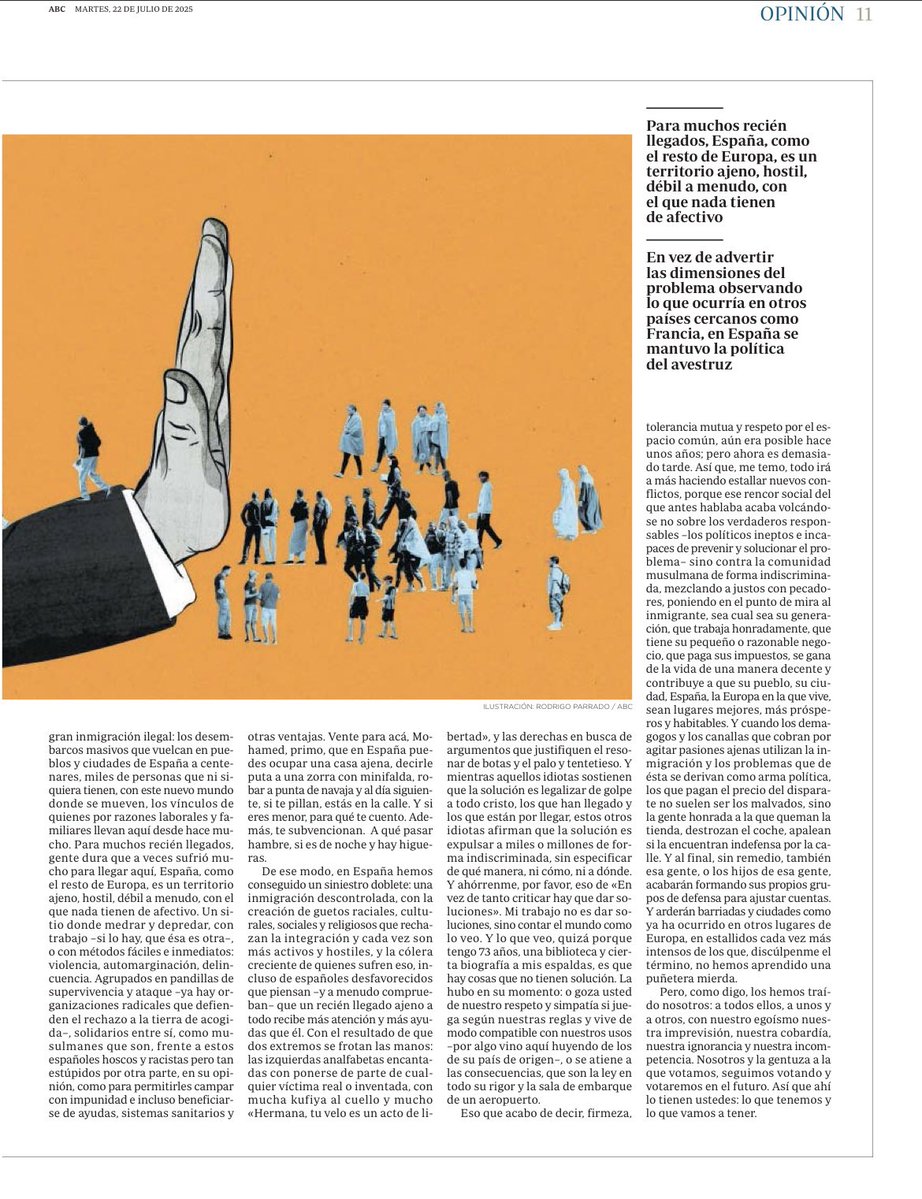 CarlosP59051425's tweet image. Recomiendo una lectura atenta y sosegada de este artículo de opinión que hoy firma @perezreverte en @abc_es.
No les dejará indiferentes.