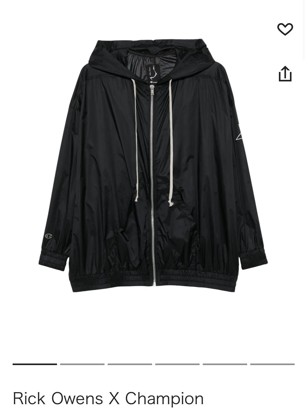 関税送料込み【RICK OWENS】championコラボ パーカー Rick Owens X Champion ロゴ パーカー | ブラック | FARFETCH JP