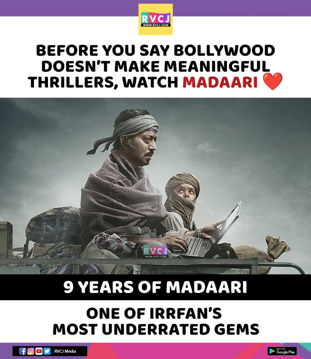 rvcjmovies's tweet photo. 9 years of Madaari
#madaari #irrfankhan https://t.co/qVPlnDOyul