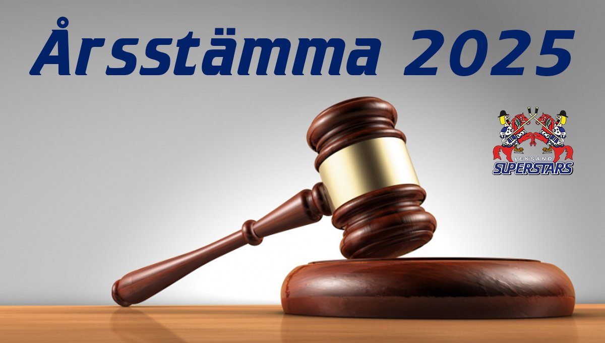 Söndagen den 31 augusti klockan 16.00 håller Leksand Superstars  årsstämma i Tegera Arena, Leksand. Som medlem i  Leksand Superstars kallas du härmed att delta i stämman. Givetvis kan  du vara med digitalt via Teams!
Läs mer och anmäl ditt deltagande här:
superstars.nu/nyhet?id=leksa…