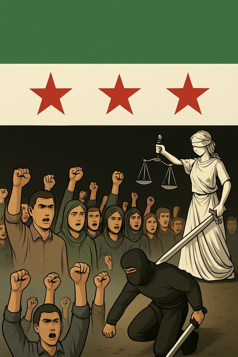 الوحدة الوطنية ومحبة سوريا والعمل لإعادة بنائها بكرامة وشرف، هي من ثوابت كل سوري شريف. لكن في الوقت نفسه، ملاحقة المجرمين ومروّجي الفتن والطائفية ومقترفي المجازر، واجب وطني. تطبيق العدالة وملاحقة المجرمين ومحاسبتهم والضرب بيد من حديد على كل من يهدد السلم الأهلي، ويرتكب الجرائم