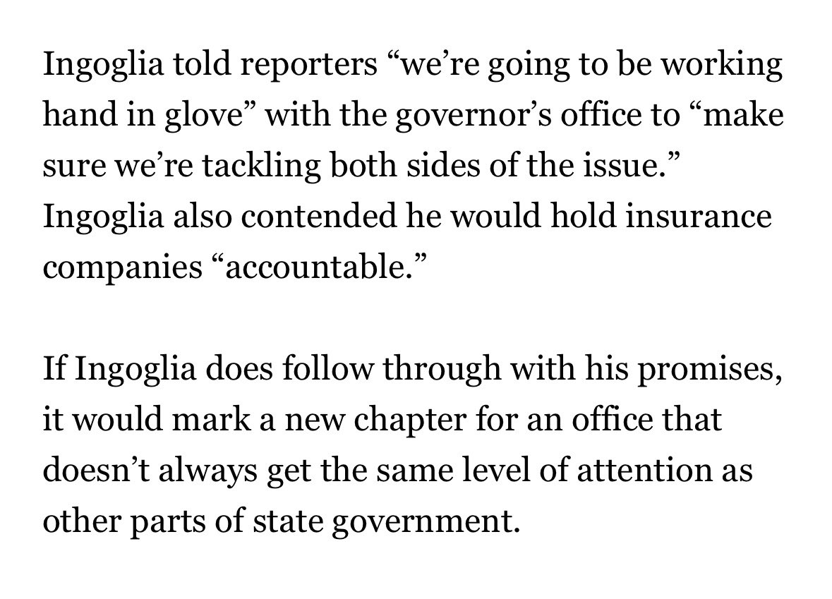 GovGoneWild's tweet image. Politico via @fineout:
“If Ingoglia does follow through with his promises, it would mark a new chapter for an office that doesn’t always get the same level of attention as other parts of state government.”
Me: “Yes, accountability is the plan.”