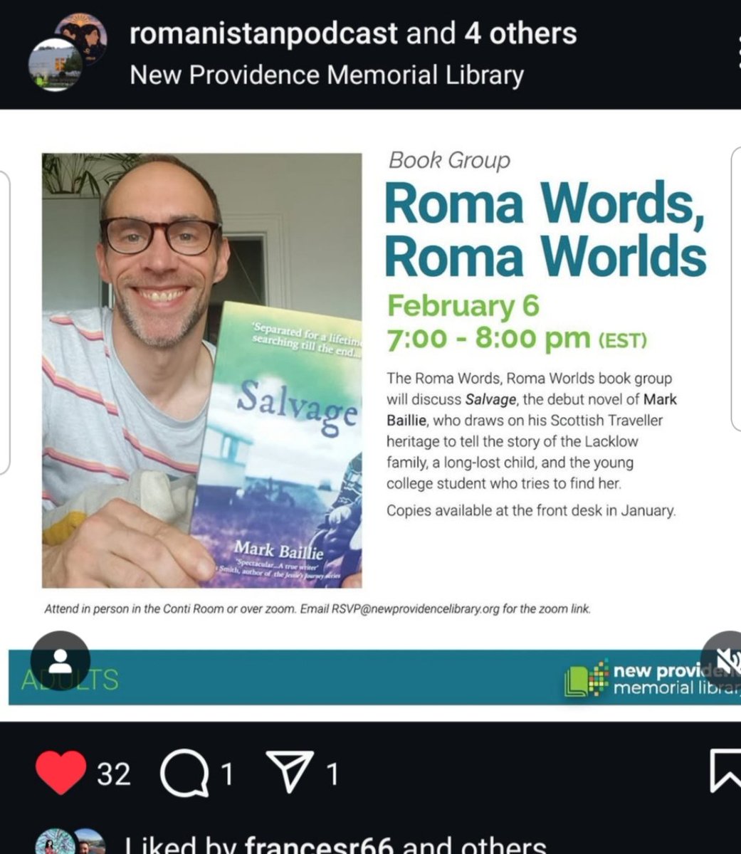 A year since Salvage was published. Thanks to every reader &amp; the amazing <a href="/TippermuirBooks/">Tippermuir Books</a> <a href="/TyneEskWriters/">Tyne&Esk Writers</a> <a href="/romanistanpod/">Romanistan Podcast</a> <a href="/chelsmacdonn/">Chelsea Mac Donnchadha</a> <a href="/shado_mag/">shado</a> <a href="/TravellersTimes/">Travellers' Times</a> <a href="/DrLConnelly/">Dr Lynne Tammi-Connelly🦬🦬🦬🦬</a>. To think one bit of advice I got while writing it was: it wasn't a story anyone would want to read!