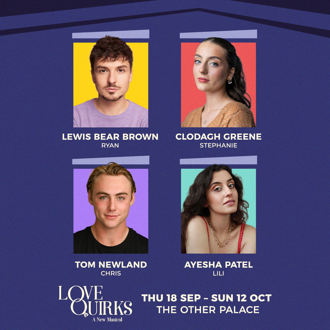WESTENDBF's tweet image. 🎭 CAST ANNOUNCEMENT 🎭
Casting has been announced for the UK premiere of Love Quirks: A New Musical, coming to London’s @TheOtherPalace from 18 September-12 October after a celebrated Off-Broadway run.
westendbestfriend.co.uk/news/casting-l…