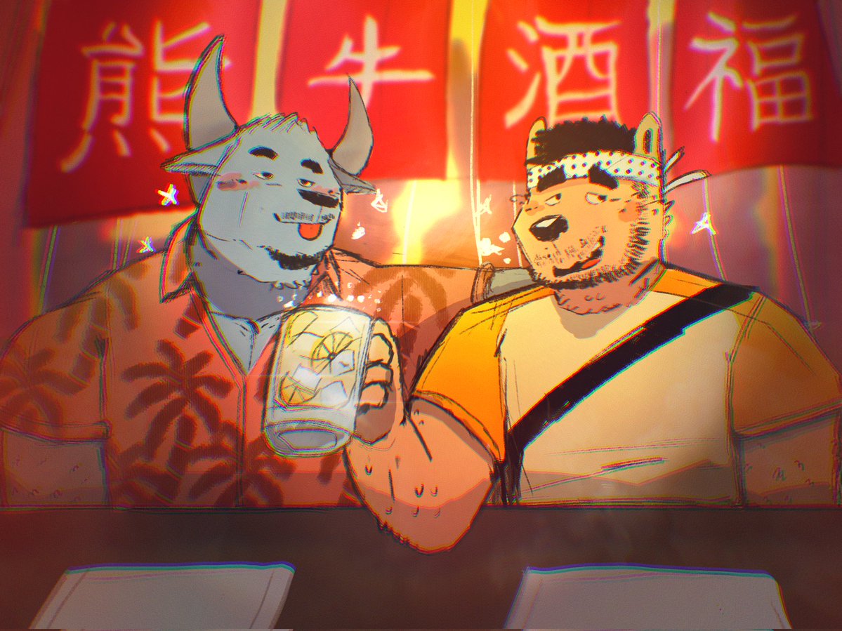 BigYellowShep's tweet image. Yuzu dreams 🍋
Finally had a chance to draw these two!!! 🐮 🐻
@osocuma
@nunchakoo