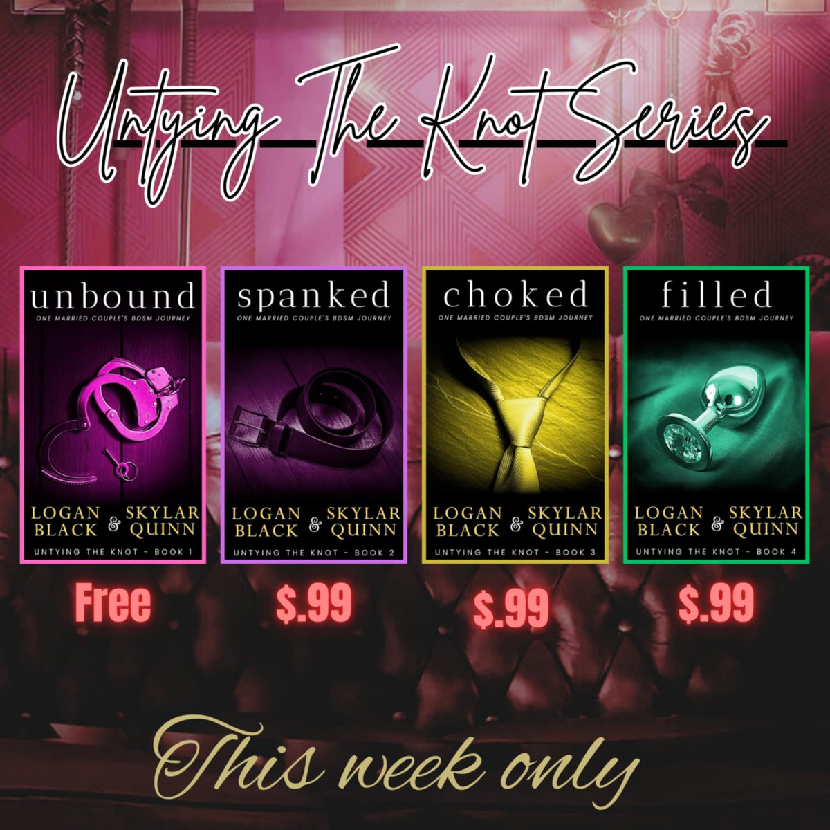 crushpub's tweet image. Are you looking for an exciting treat?
This week only, massive sale on Untying the Knot.
Logan & I got a little crazy with sales and decided to just make these bad boys prime for the picking!
Snag them while you can!!!
twp.ai/NTUcSq