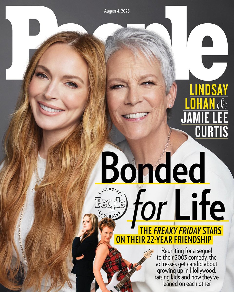 almanaquedisney's tweet image. LINDAS! Lindsay Lohan e Jamie Lee Curtis são capa da revista People, divulgando ‘Uma Sexta-Feira Mais Louca Ainda’.
