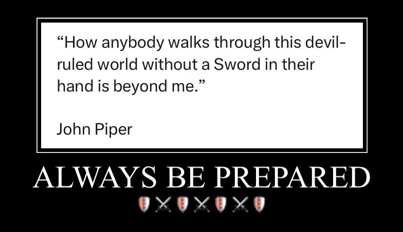 ChrisannDawson's tweet image. Let’s tuck our Sword into our lives &amp;amp; always be prepared to utilize it!
Happy Tuesday, prepared people.
#tuesdayvibe #readyforanything 
⚔️ ⚔️⚔️⚔️⚔️⚔️⚔️⚔️⚔️⚔️⚔️⚔️