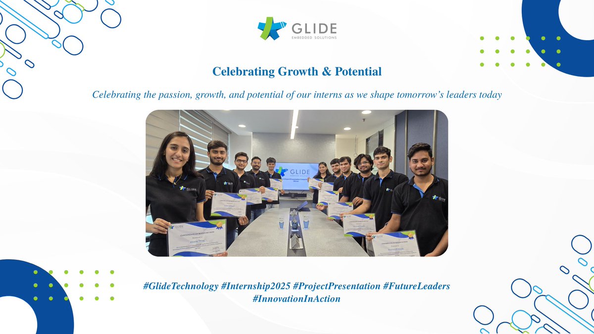 glidemtech's tweet image. 𝗜𝗻𝘁𝗲𝗿𝗻𝘀 𝗣𝗿𝗼𝗷𝗲𝗰𝘁 𝗣𝗿𝗲𝘀𝗲𝗻𝘁𝗮𝘁𝗶𝗼𝗻 𝗖𝗼𝗺𝗽𝗲𝘁𝗶𝘁𝗶𝗼𝗻 🎤📊

👏 Congratulations to all the winners - your dedication truly stood out!

🔗 Explore our culture &amp;amp; open roles: glidemtech.com/careers/

#InternProjects #Internships #GlideTechnology #Ahmedabad