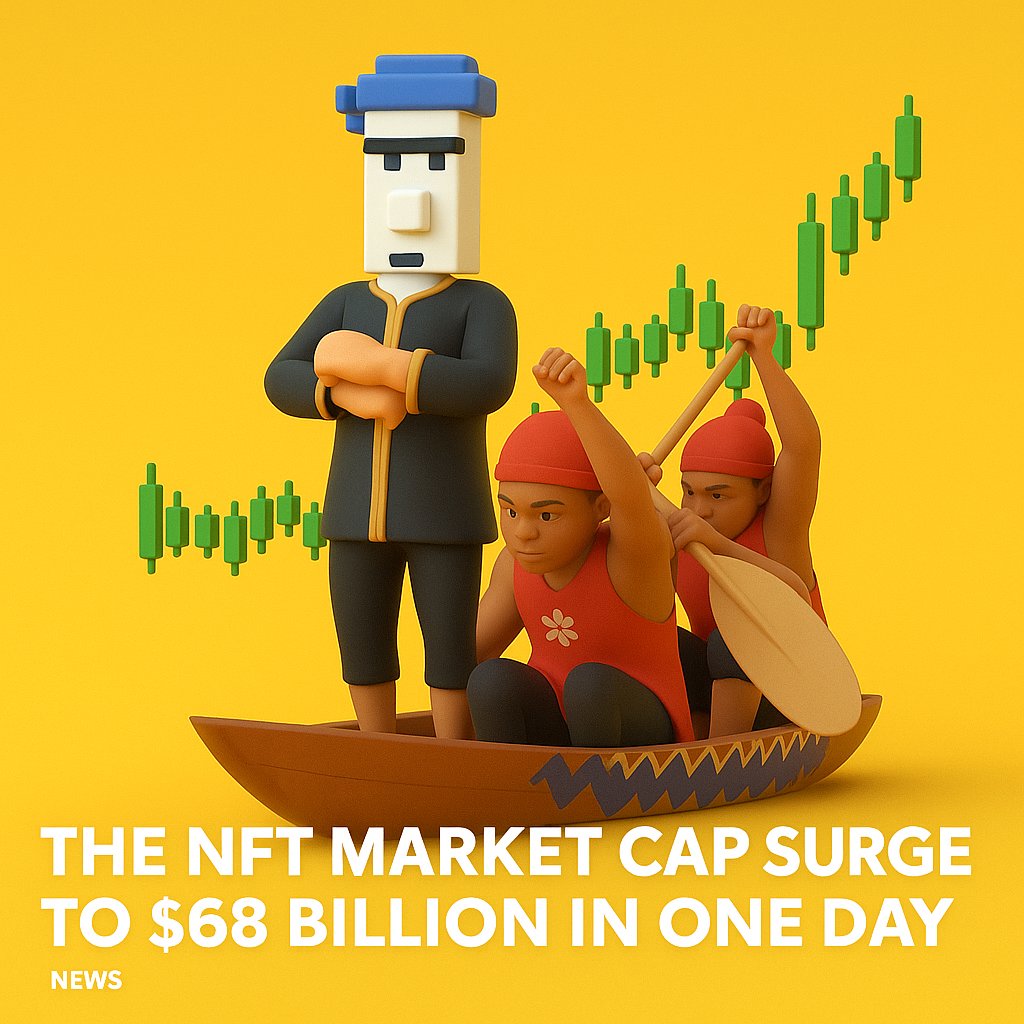 The #NFT market just ROARED back to life.
Market cap surged to $68B in 24 hours after years of silence.

Daily volume smashed past $50M as buyers flooded back into top collections.
This is the strongest move since the 2021 bull run.
A huge shift from the $400M monthly average