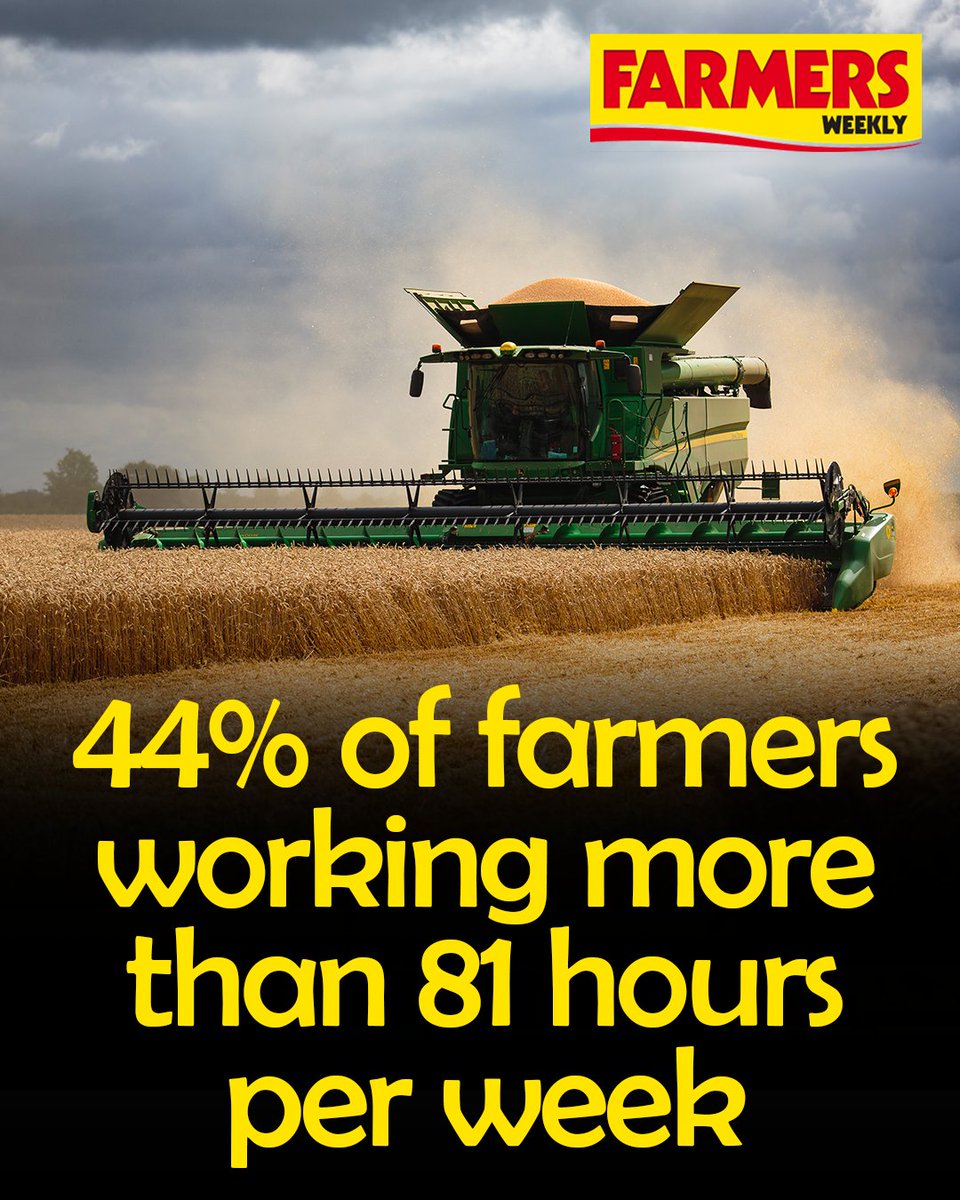🚜 Farmers across the UK are working increasingly long hours and this is taking a dangerous toll on both safety and mental wellbeing.

READ MORE: ow.ly/gQRR50WtfJJ