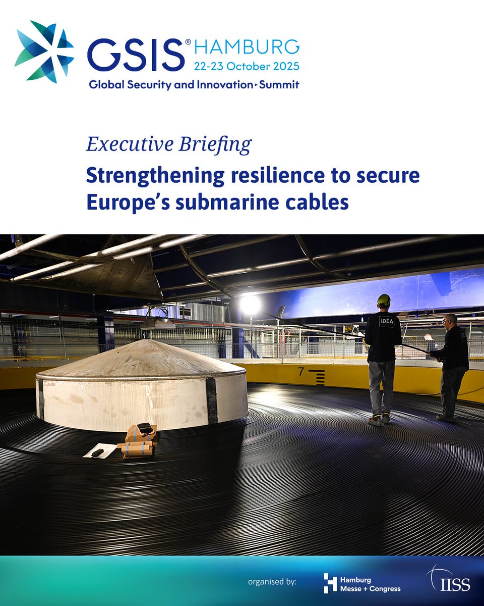 IISS_org's tweet image. The European Commission has reallocated EUR1 billion to fund new submarine cables and surveillance capabilities to aid detection and prevention. NATO initiatives like Baltic Sentry also seek to deter intentional cable damage.
➡ Read the GSIS Executive Briefing:…