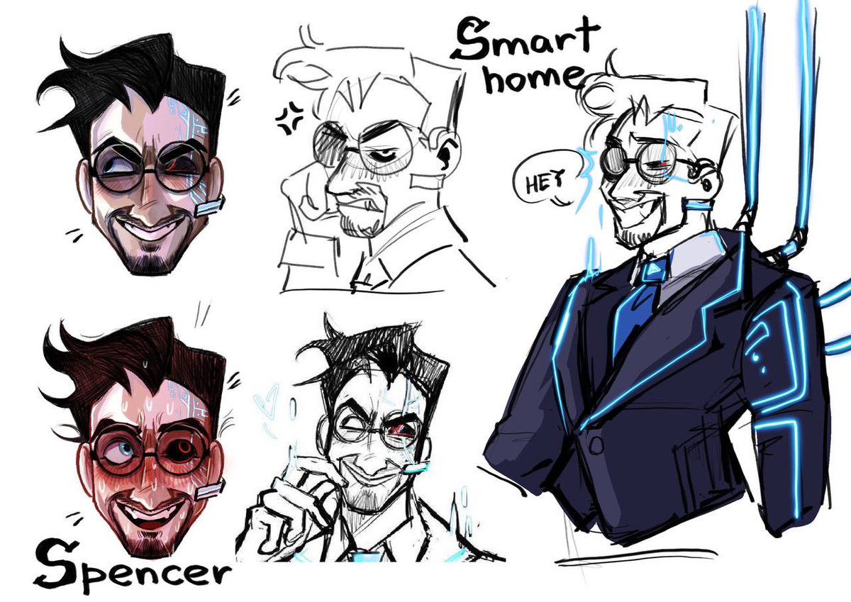 G1iglo_r's tweet image. DE OC
Spencer - Smart Home System
These are just quick sketches, but I'll try to make a full art later.
He knows everything about you. And even more 💖