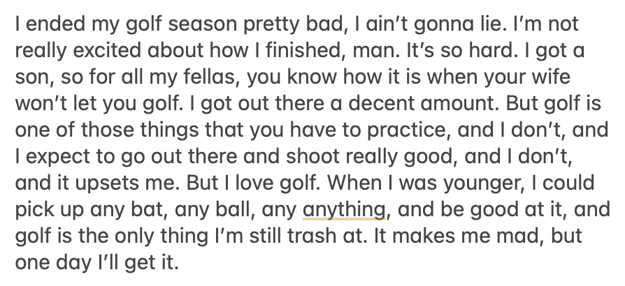burchie_kid's tweet image. Lions LB Derrick Barnes is all of us on the ⛳️⛳️
It upsets me, I love it, I'm trash, I'll figure it out. Also, my wife needs to let me play more.