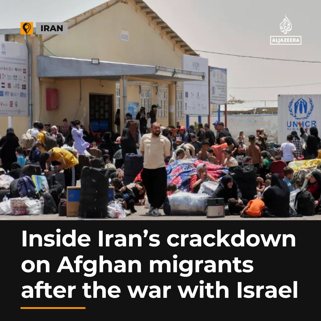AJEnglish's tweet image. The wave of Afghan refugees and migrants being sent back from Iran has not stopped, with more than 410,000 being pushed out since the end of Tehran's war with Israel.
We look at why Iran is cracking down on irregular migration aje.io/a4shs8