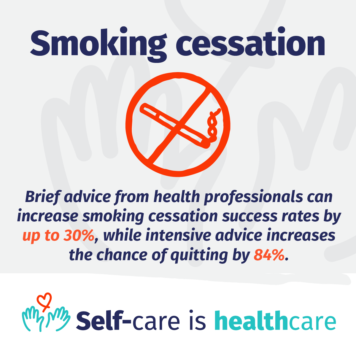 Quitting smoking is one of the most powerful acts of self-care. It’s not just about breaking a habit, it’s about reclaiming your health, energy, and future.

Find out more about other acts of self-care here: bit.ly/3N8NoVl