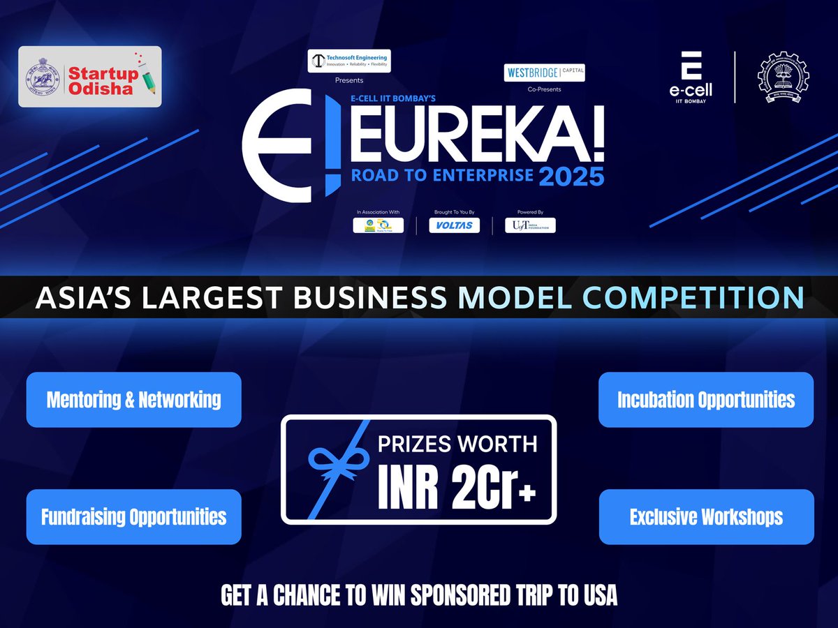 Inviting all Innovators &amp; Changemakers!
The Entrepreneurship Cell, IIT Bombay - Asia’s largest student-run entrepreneurship body, is organising Eureka! 2025, Asia’s biggest Business Plan competition! 💡
Now in its 28th edition, Eureka! offers an unparalleled platform to turn your