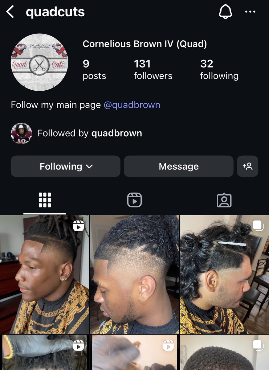 BirminghamSport's tweet image. 𝗖𝗼𝗼𝗹𝗲𝘀𝘁 𝗤𝗕𝟭: Cornelious "Quad" Brown IV
6’5, 220 LBS, QB from Calera HS.
• Starting QB for Alabama A&M
• 7th season playing college football
• On the Alabama A&M Golf team
• Cuts hair for $60 (12 yrs barber experience)
Quad Brown faces Arkansas on Aug 30th.