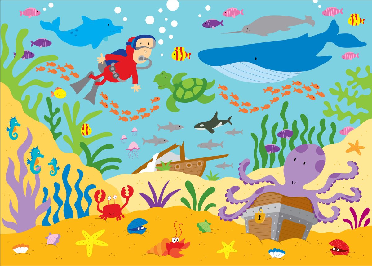 Crista Kathleen McGinley shows us Earth's incredible ocean in this illustration! 🌊🪸🐚🐬 

Check out this artist's #portfolio 👉 childrensillustrators.com/cristamcginley… 

#kidlitart