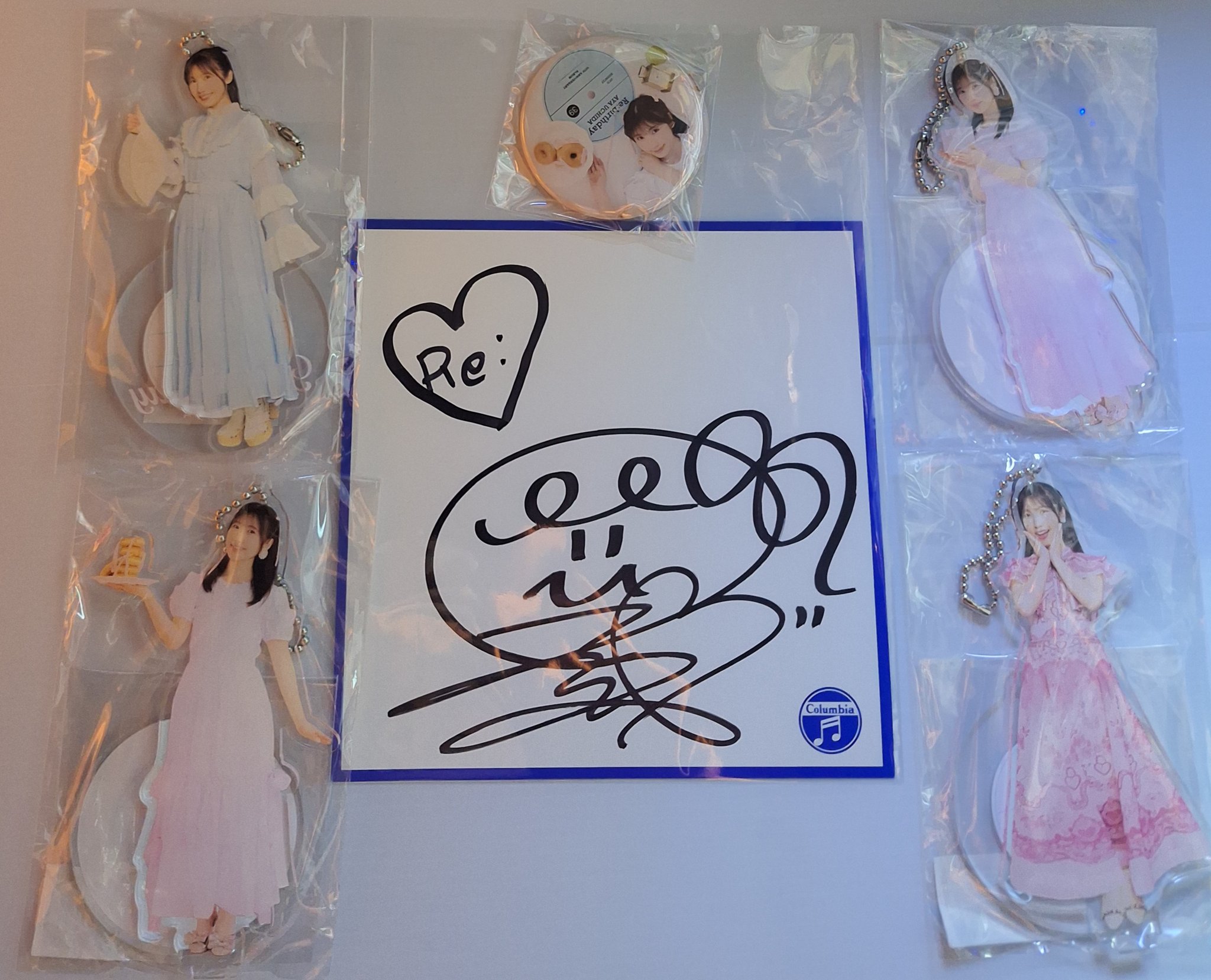 内田彩さん、サイン色紙 内田彩さん、サイン色紙