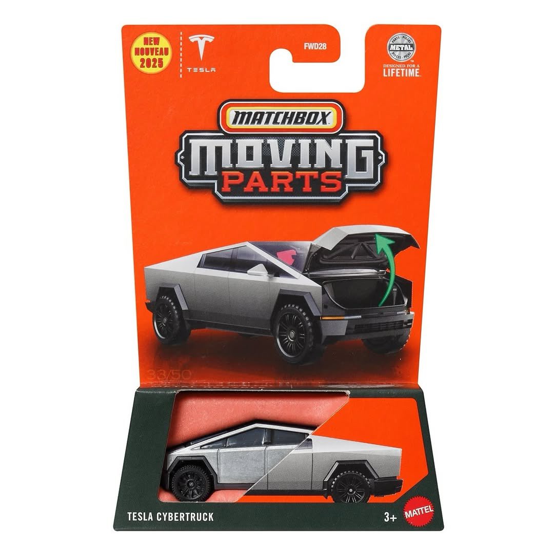 blueskykites's tweet image. Matchbox Moving Parts Cybertruck being released this fall. Part of Moving Parts Mix 8, should be in stores in October. 📐