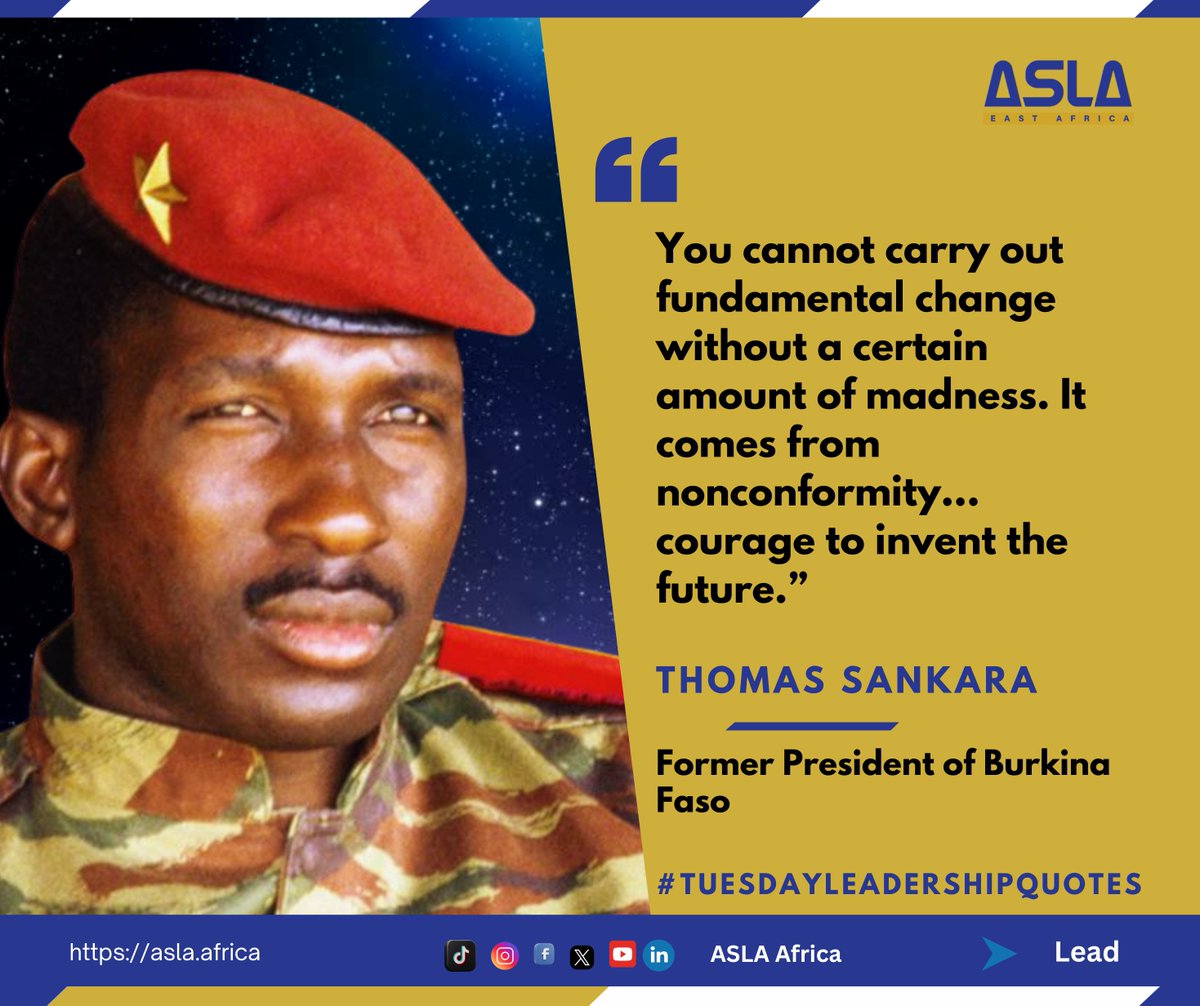 aslaafrica's tweet image. Real change doesn't come from playing it safe. It takes a spark of madness, a refusal to conform, and the courage to imagine a world no one else sees , then build it anyway.
#ASLAEA #InventTheFuture #fyp