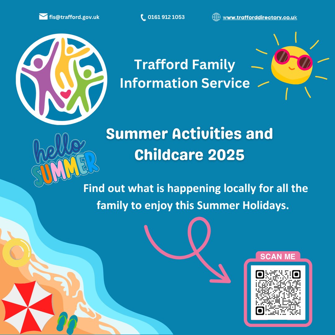 TraffordFIS's tweet image. Summer Activities and Childcare 2025 😎
Find out what is happening locally for all the family to enjoy this Summer Holidays.
Check out our directory for things to do in and around Trafford 👇
trafforddirectory.co.uk/kb5/trafford/f…