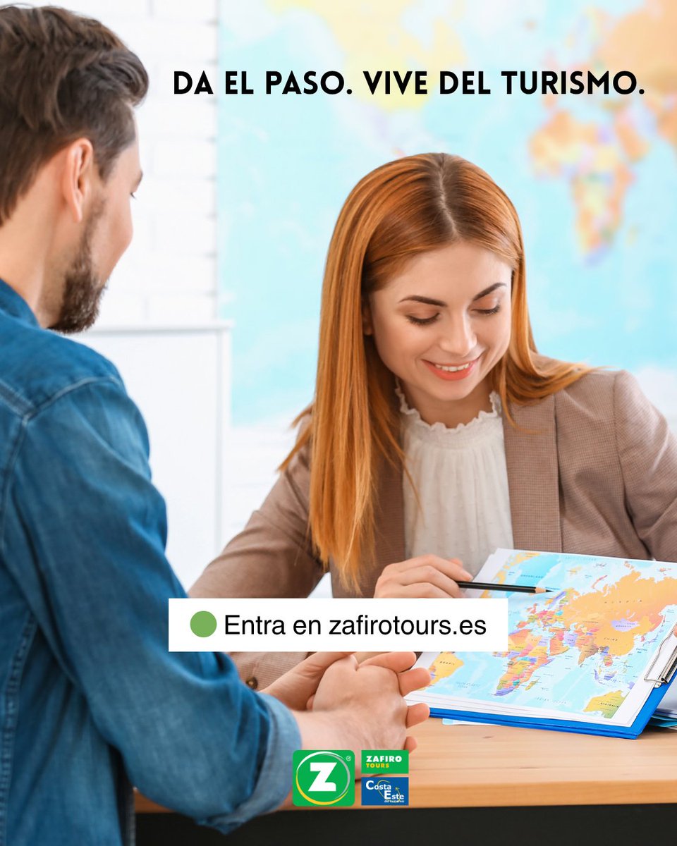 🌍 ¿Te gustaría tener tu propia agencia de viajes?

En Zafiro Tours te damos las herramientas, formación y acceso a eventos exclusivos como la visita al Celebrity Equinox en Barcelona 🚢✨

📍 Monta tu agencia
📚 Formación incluida
🌐  zafirotours.es