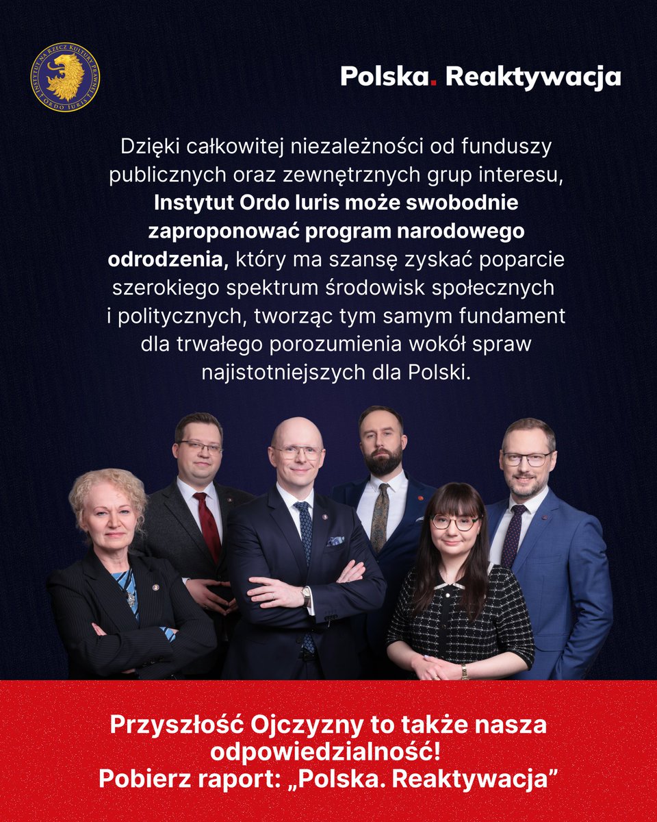 OrdoIuris's tweet image. 🔥 Polska stoi przed szansą na prawdziwe przebudzenie!
Czy nadal pozwolimy na zależność od zewnętrznych ośrodków i pogłębienie wewnętrznego chaosu? A może sięgniemy po reformy, które zjednoczą patriotów i zmienią nasz kraj na lepsze?
📥 Pobierz raport z wizją nowej Polski:…