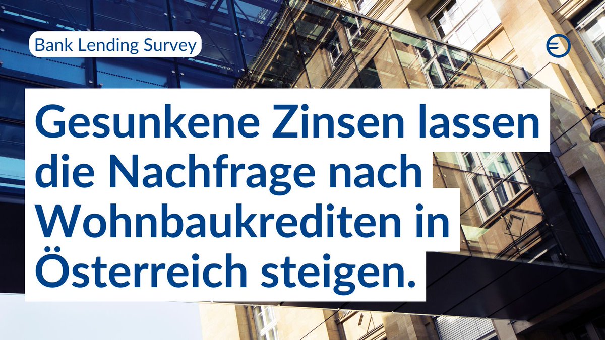 oenb's tweet image. Gesunkene #Zinsen lassen die Nachfrage nach #Wohnbaukrediten in #Österreich steigen:
🔷 Ø 1,3 Mrd EUR/Monat (Jän–Mai 2025)
🔷 +60 % zum Vorjahr
🔷 weiterer Anstieg erwartet
Bei Unternehmenskrediten bleibt die Nachfrage rückläufig.
🔗 bit.ly/46RdF5y