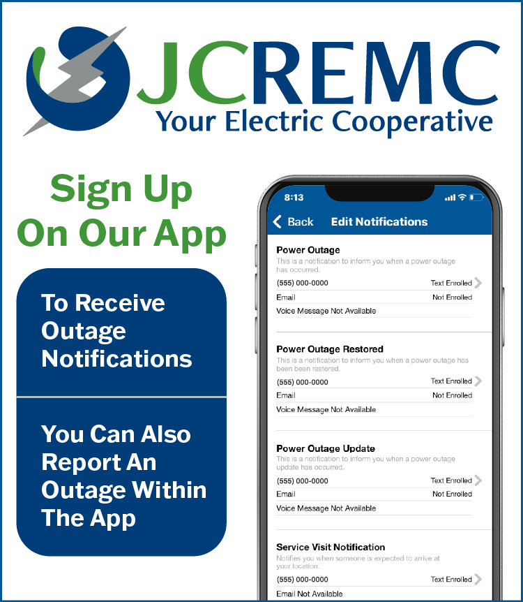 Have you downloaded the myJCREMC app yet? ✨

On our app, you can view your bills, receive outage notifications, report outages and update account information. We'd encourage you to download it and check it out! Learn more here: jcremc.com/my-account/
