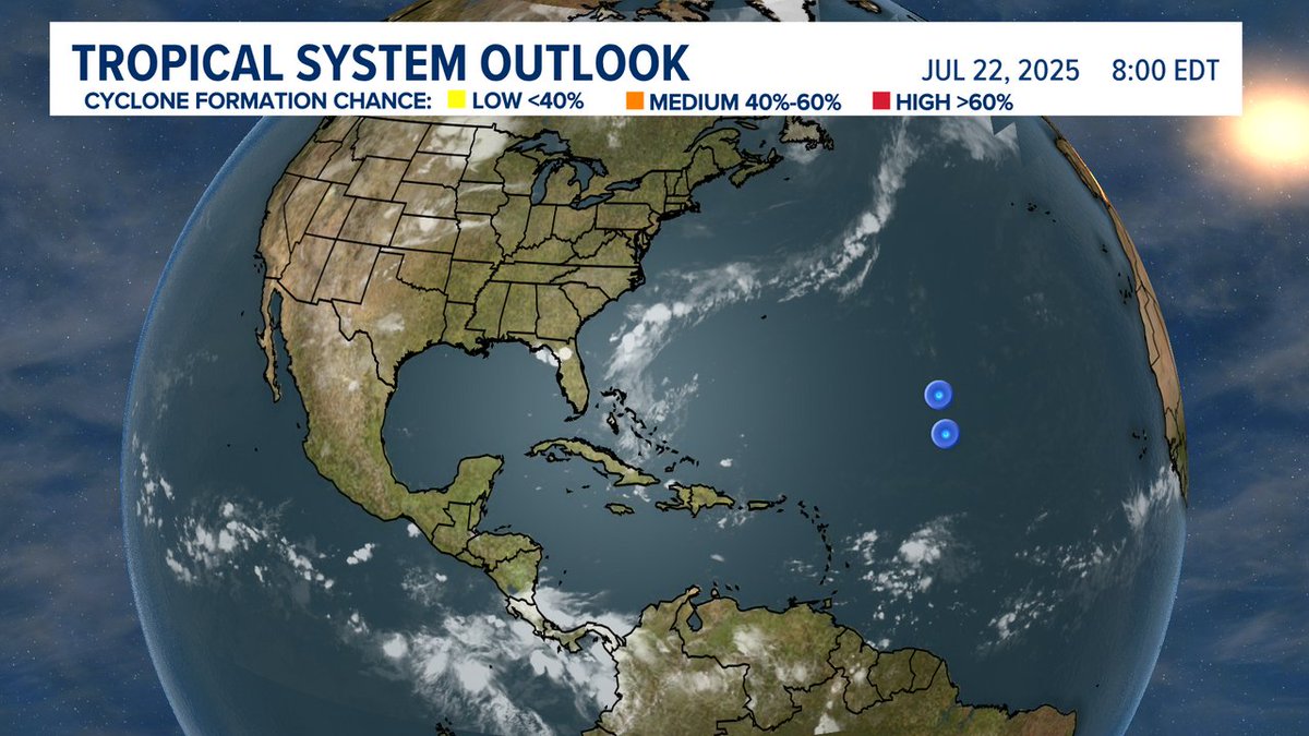 wkycweather's tweet image. WEATHER IIMPACT | Here's the latest outlook from the National Hurricane Center regarding tropical development. #3weather