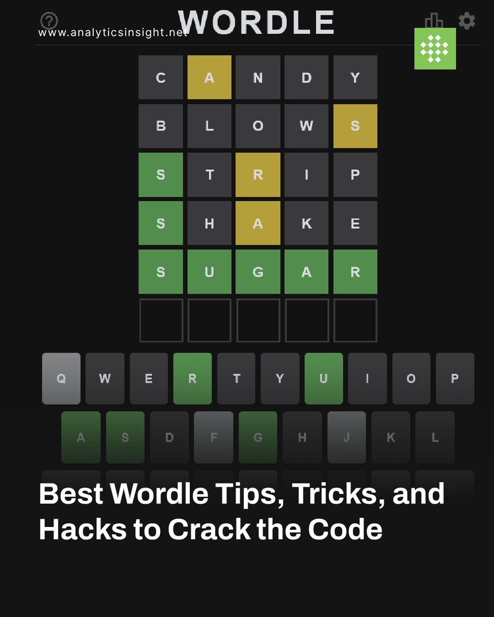 analyticsinme's tweet image. 𝐁𝐞𝐬𝐭 𝐖𝐨𝐫𝐝𝐥𝐞 𝐓𝐢𝐩𝐬, 𝐓𝐫𝐢𝐜𝐤𝐬, 𝐚𝐧𝐝 𝐇𝐚𝐜𝐤𝐬 𝐭𝐨 𝐂𝐫𝐚𝐜𝐤 𝐭𝐡𝐞 𝐂𝐨𝐝𝐞

Tired of losing your Wordle streak? Discover powerful tips, smart tricks, and little-known hacks to crack the 5-letter code like a word game wizard!

#WordleTips #WordleHacks…