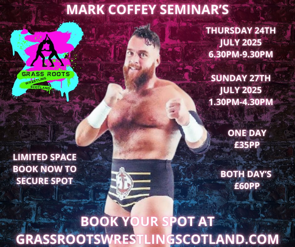 Come and learn from one of the Best 

Space is running out  for <a href="/m_coffey90/">Mark Coffey</a> seminars secure your spot before you miss out.