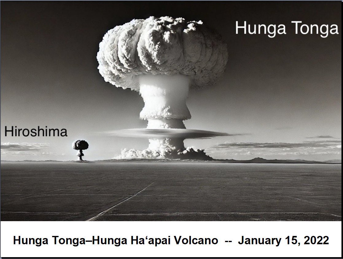 beautheory's tweet image. Whoa 👀👀👀👀 this puts the Hunga Tongo eruption in perspective. That's a lot of water vapor!
Via @_ClimateCraze