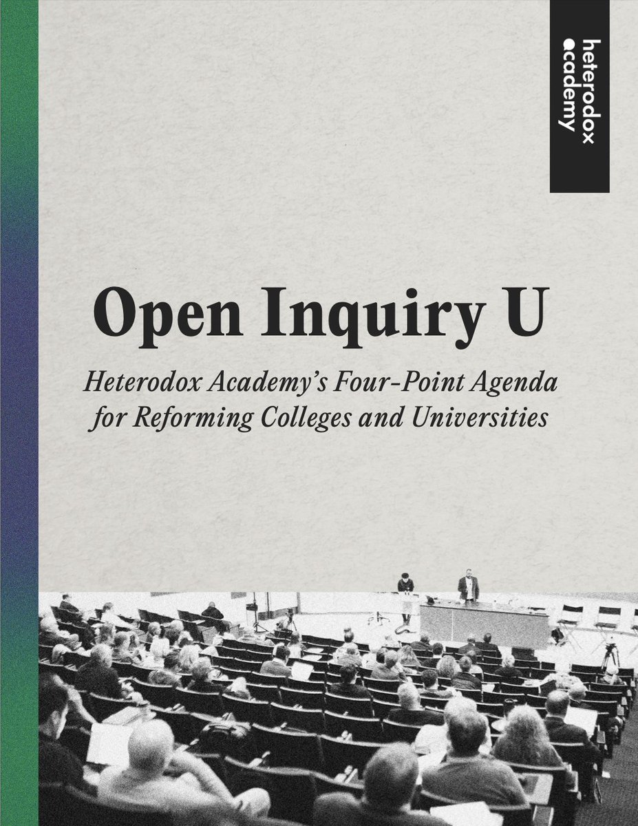 HdxAcademy's tweet image. What the Manhattan Statement gets wrong on university reform - and why HxA’s Open Inquiry U Reform Agenda is different.
heterodoxacademy.substack.com/p/what-the-man…