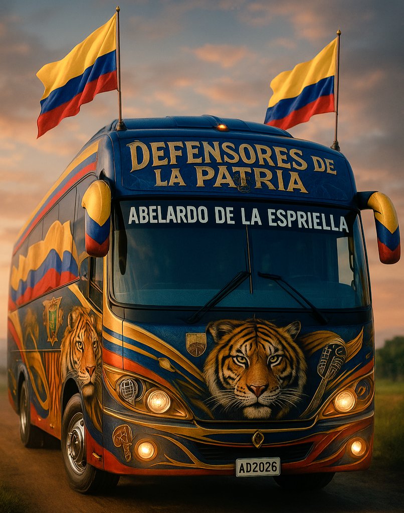Abelardo De La Espriella Fans (@abelardoefans) on Twitter photo Aún estás a tiempo de subirte al bus más patriótico de Colombia.
Con destino a un futuro mejor.
Aquí se viaja seguro, por la derecha.
En 2026, Colombia retoma el rumbo correcto.
¡Con Abelardo, hasta el final!
#FirmePorLaPatria
<a href="/ABDELAESPRIELLA/">Abelardo De La Espriella</a>
<a href="/defensoresco/">Defensores de la Patria</a>
<a href="/DELAESPRIELLAE/">DE LA ESPRIELLA STYLE</a> Aún estás a tiempo de subirte al bus más patriótico de Colombia.
Con destino a un futuro mejor.
Aquí se viaja seguro, por la derecha.
En 2026, Colombia retoma el rumbo correcto.
¡Con Abelardo, hasta el final!
#FirmePorLaPatria
<a href="/ABDELAESPRIELLA/">Abelardo De La Espriella</a>
<a href="/defensoresco/">Defensores de la Patria</a>
<a href="/DELAESPRIELLAE/">DE LA ESPRIELLA STYLE</a>
