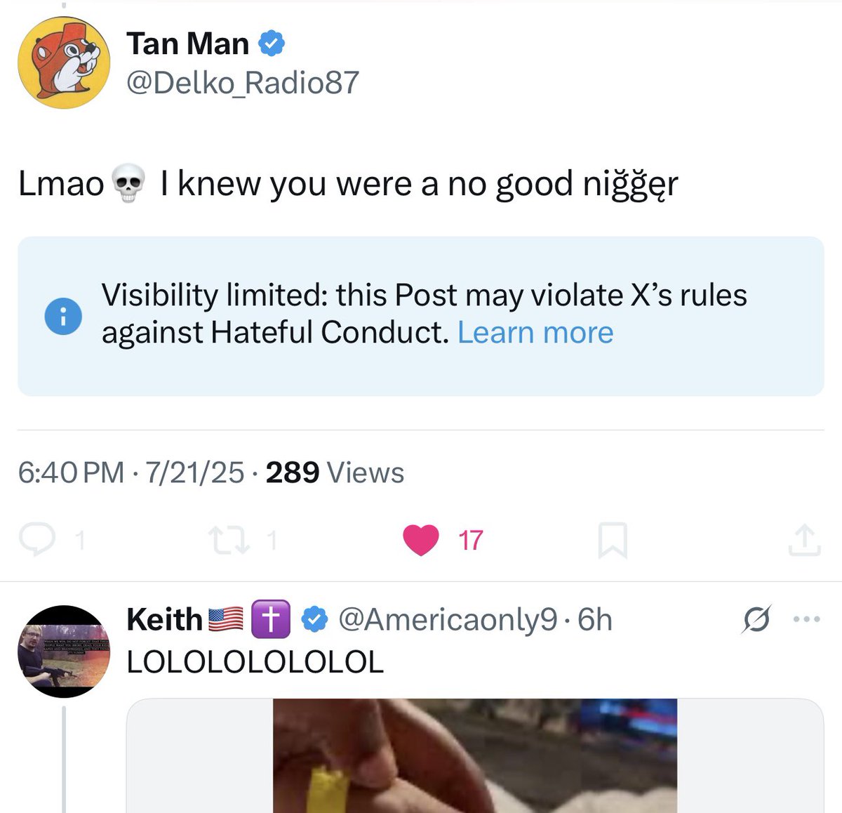 Delko_Radio87's tweet image. HT and his minions are mass reporting me right now, had to set my account to private. 
This behavior is cowardly, gay &amp;amp; jewish. 

Obvious these guys operate by different rules, openly calling for violence, they can say whatever degenerate shit they want, these guys even harass…