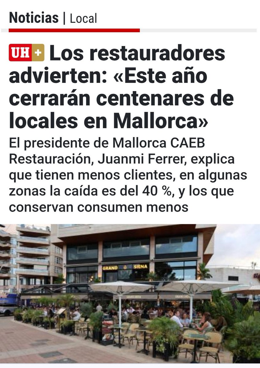 AngelAguiloP's tweet image. A finals de juny vaig anar al centre de Palma a fer unes gestions. Me vaig aturar a fer un cafè amb llet a un bar que tenia clar que no era barat. Dia 24 d'octubre (faig els anys) me cobraren 3'20€. Vuit mesos després: 3'80€.
Fins aquí la meva anàlisi dels "bars buits".