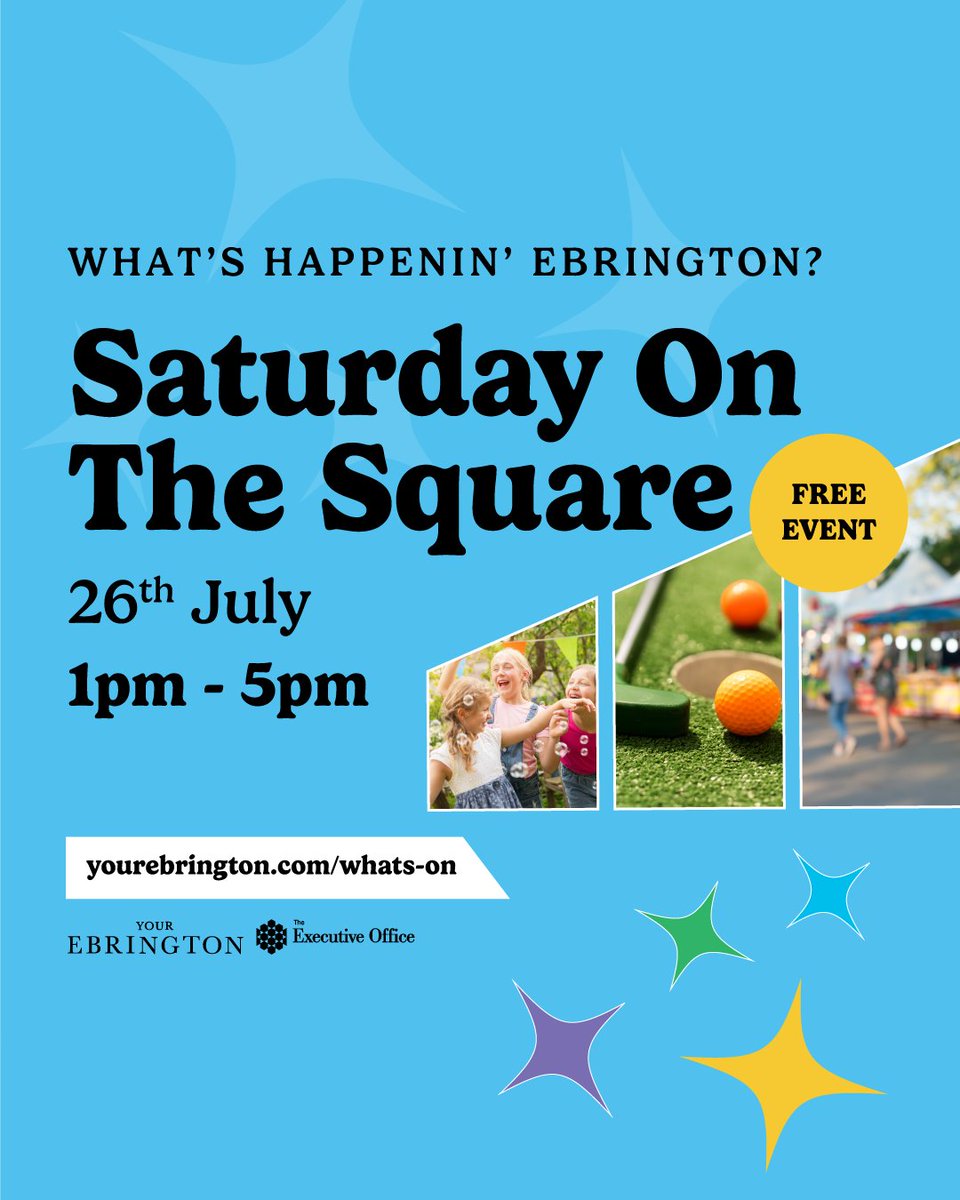 ExecOfficeNI's tweet image. Saturdays On the Square, this Weekend at Ebrington.
After a successful event last month, we’re back for our second Saturdays on the Square from 1pm to 5pm.
➡️Enjoy an afternoon of free family fun
➡️Browse unique market stalls
➡️Let the kids enjoy fun activities including live…